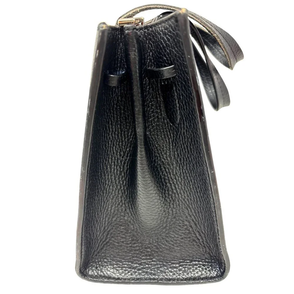 Kate Spade Hayes Medium Black‎ Pebbled Leather Handbag Purse Crossbody